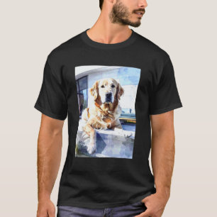 Camiseta Golden Retriever Vet Tech Cão Treinador de Cães Ve