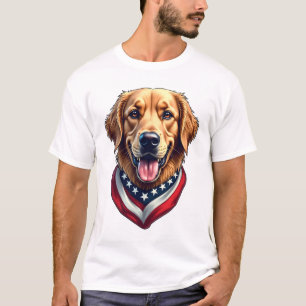 Camiseta Golden Retriever Vintage Americano Total