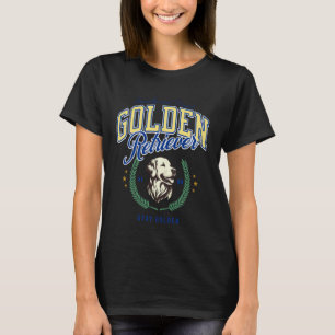 Camiseta Golden Retriever Vintage Pré-Clássico da Universid