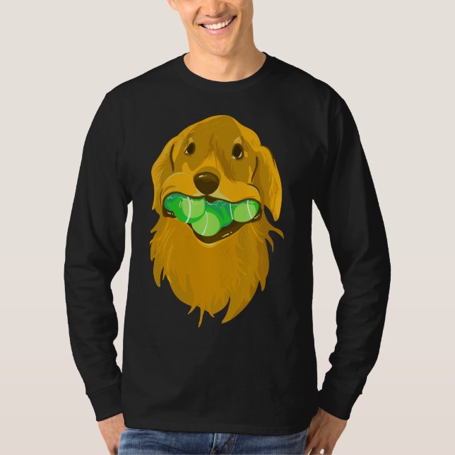 Camiseta Golden Retriever With Tennis Balls Active (Frente)