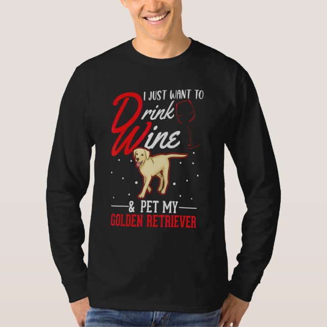 Camiseta Golden Retrievers E Vinho (Frente)
