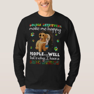 Camiseta Golden Retrievers Me Fazem Feliz Pessoas Bem Que M