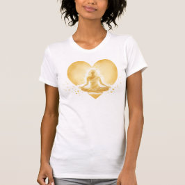 Camiseta Golden Self-Love Aura — Meditative Heart Glow
