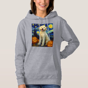 Camiseta Goldendoodle Cachorro Fofo Dia das Bruxas Jack O L