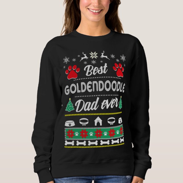 Camiseta Goldendoodle Dad   Ugly Christmas (Frente)