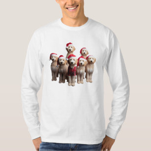 Camiseta Goldendoodle de Natal, Cão Labradoodle de Xmas