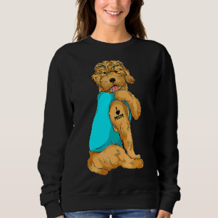 Camiseta Goldendoodle Eu Amo Mamãe Tatuagem Cachorro Dia de