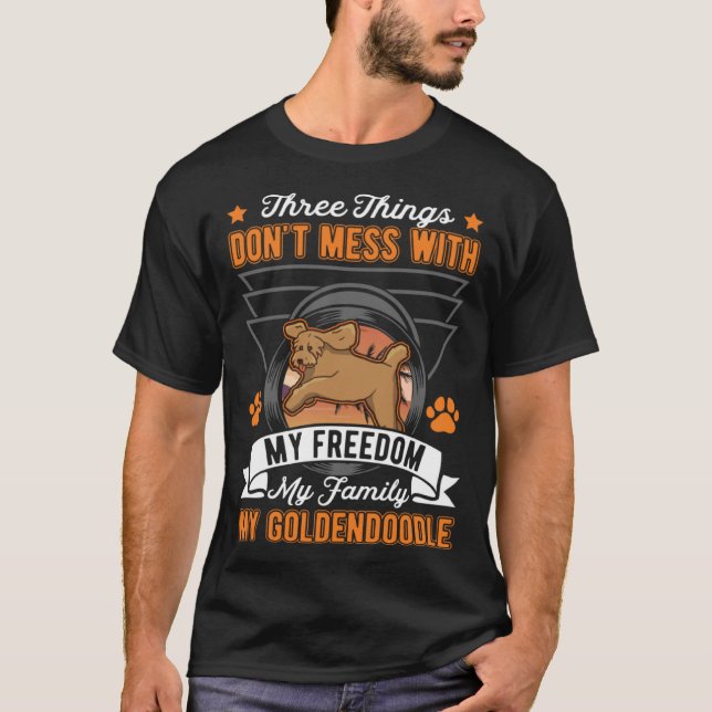 Camiseta Goldendoodle Freedom Family Goldendoodle (Frente)