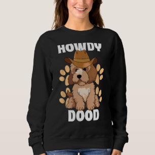 Camiseta Goldendoodle Howdy Dood Engraçado Cachorro Cachorr