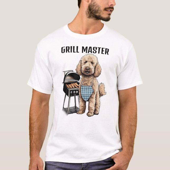 Camiseta Goldendoodle labradoodle cão pai gritando engraçad (Frente)