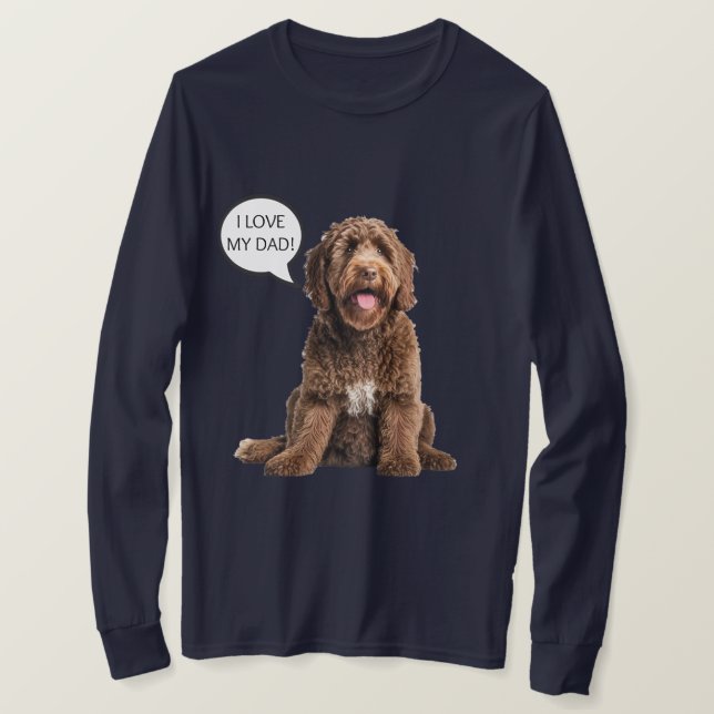 Camiseta Goldendoodle Labradoodle Dog Pai presente Cão Love (Frente do Design)