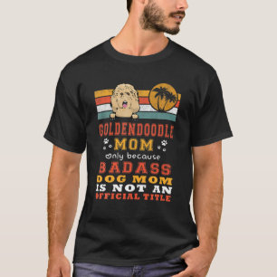 Camiseta Goldendoodle Mãe Retro Vintage Engraçado Cachorro