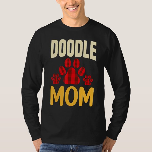 Camiseta Goldendoodle Mamãe Doodle Mãe Cachorro Bonito (Frente)