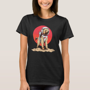 Camiseta Goldendoodle Mars Engraçado Astronauta Cachorro