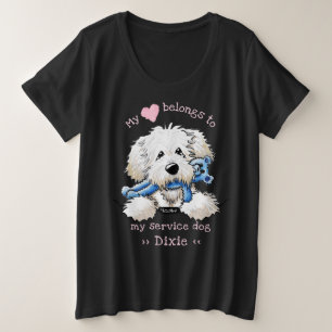 Camiseta Goldendoodle Meu Coração Pertence A