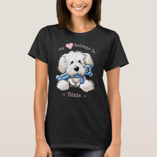 Camiseta Goldendoodle Meu Coração Pertence A
