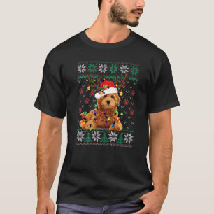 Camiseta Goldendoodle Natal Sueco Feio Cachorro Xmas 1