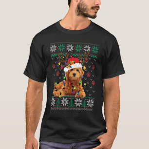 Camiseta Goldendoodle Natal Sueco Feio Cachorro Xmas 1