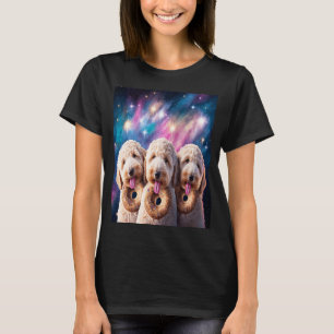Camiseta Goldendoodle No Espaço Com Rosquinhas Cute Doodle 