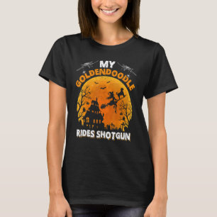 Camiseta Goldendoodle Ride Shotgun Goldendoododle Hallow