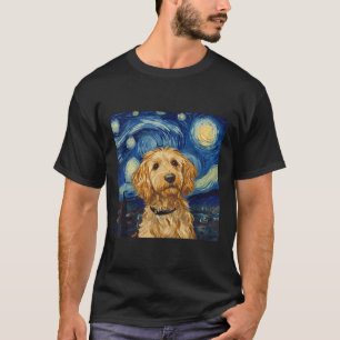 Camiseta Goldendoodle Van Gogh Starry Night