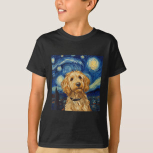 Camiseta Goldendoodle Van Gogh Starry Night