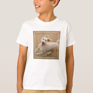 Camiseta Goldendoodododle Atravessa Grama