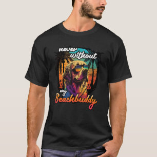 Camiseta Goldenretriever Sunset com Palmeiras Beachamigas