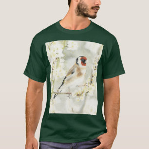 Camiseta Goldfinch no Gráfico do Flor Branco