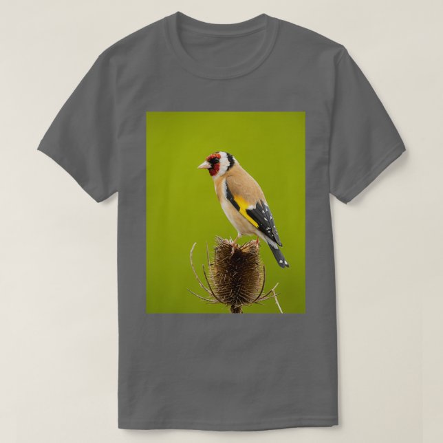 Camiseta Goldfinch on teasel (Frente do Design)