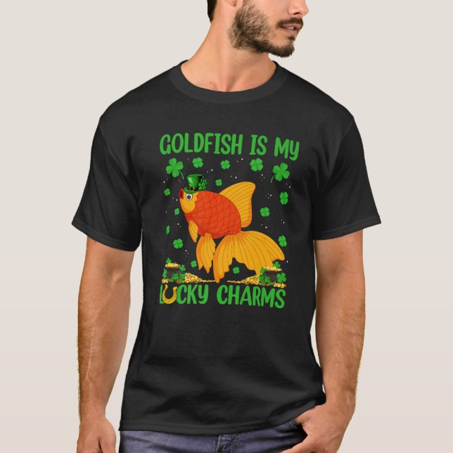 Camiseta Goldfish é a minha Rua de peixe-dourado com sorte. (Frente)