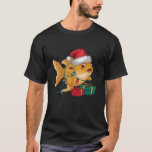 Camiseta Goldfish Xmas Lighting Santa Hat Goldfish Christma<br><div class="desc">Goldfish Xmas Lighting Santa Hat Goldfish Natal</div>