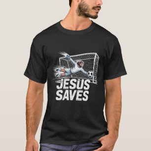 Camiseta Goleiro de Futebol Jesus Salva Socorro Cristão