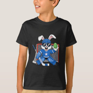Camiseta Goleiro de Hóquei no Gelo do Coelho da Páscoa Home