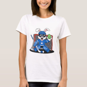 Camiseta Goleiro de hóquei no gelo do coelho de Páscoa Home