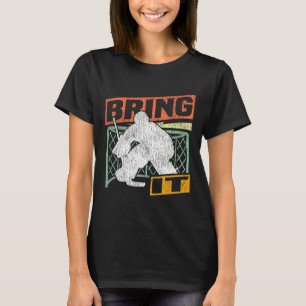 Camiseta Goleiro de Hóquei no Gelo Vintage Retro Traga I