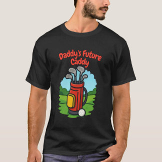 Camiseta Goleiro Golfando Menino de Pai Futuro Caddie Pai