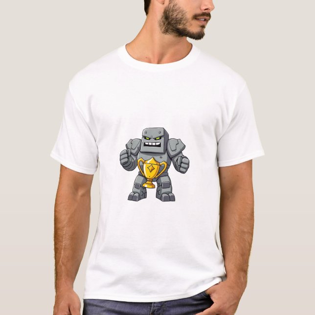 Camiseta Golem orgulhoso ganha troféu (Frente)