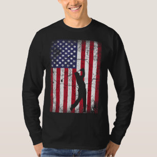 Camiseta Golf American Flag 4 de julho presente para mulher
