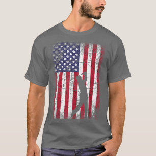 Camiseta Golf American Flag 4 de julho presente para mulher