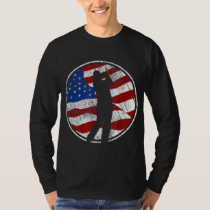 Camiseta Golf American Flag USA Golfer Vintage Golf