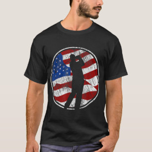 Camiseta Golf American Flag USA Golfer Vintage Golf