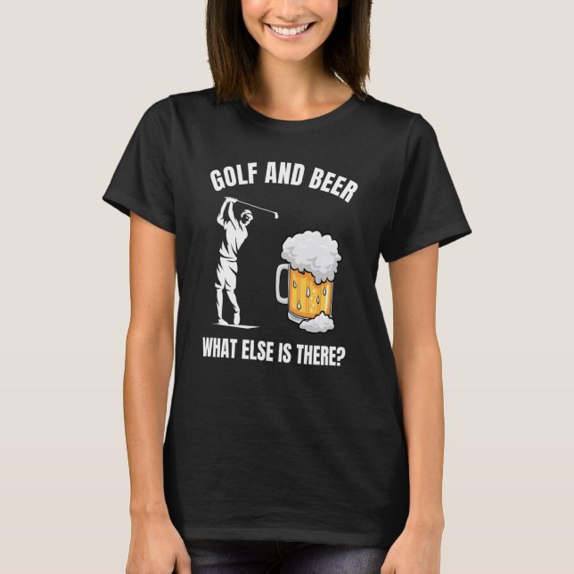 Camiseta Golf And Beer Golfing Player Golfer Coach Graphic (Frente)