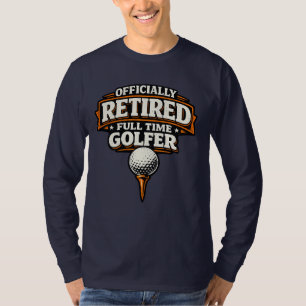 Camiseta Golf Aposentado em Tempo Integral Golfe Vintage
