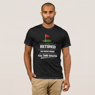 Camiseta Golf Aposentado Golfista em Tempo Integral