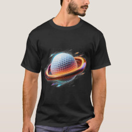 Camiseta Golf Ball Como Planeta Saturno, Design desportivo