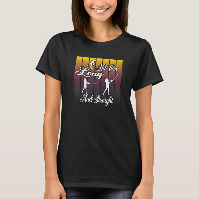 Camiseta Golf, Boas Festas De Sorte Atingiram-Nas Longa E H (Frente)