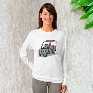 Camiseta Golf Cart Womens Longa Capa