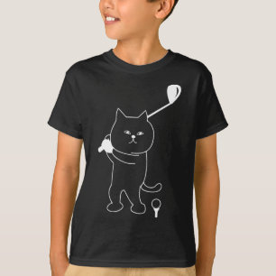 Camiseta Golf Cat Men Golfing Golfing Golfer Club Engraçand