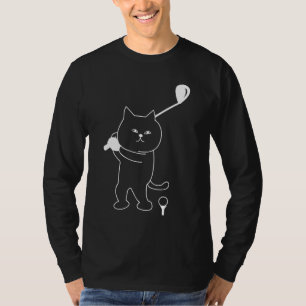 Camiseta Golf Cat Men Pai Golfing Golfer Club Balls